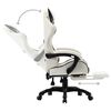 vidaXL Racing Chair Black and White Faux leather (PVC, polyester, cotton)