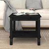 vidaXL Coffee Table Black Solid Pine Wood Small Coffee Table Square