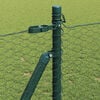 vidaXL Fence Post Green 164.04 x 3.28 ft (0.98 in mesh) Steel and PVC