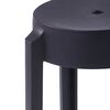 vidaXL Stool Set of 4 Black Polypropylene Medium Stackable Stool