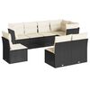 vidaXL Garden Sofa Set Black, Cream