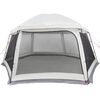 vidaXL Pool Tent with Removable Fly & Mesh Walls Grey 201.6x180.3"