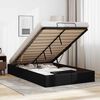 vidaXL Ottoman Bed Frame Black Faux leather, metal, plywood, engineered wood