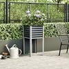 vidaXL Garden Planter Anthracite Steel 17.7x17.7x34.6 in Durable