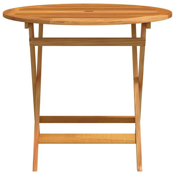 vidaXL Garden Table Brown Solid eucalyptus wood with oil finish Medium