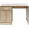 vidaXL Desk Oak Engineered wood 39.4 x 15.7 x 28.7 in Storage Desk