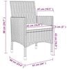 vidaXL Garden Dining Set Poly rattan: grey PE rattan Medium Durable