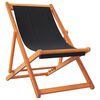 vidaXL Folding Beach Chair Set of 2 Black
