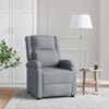vidaXL Recliner Chair Light Grey Fabric, Wood, Metal Medium