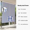 vidaXL Outdoor Roller Blind Blue and White