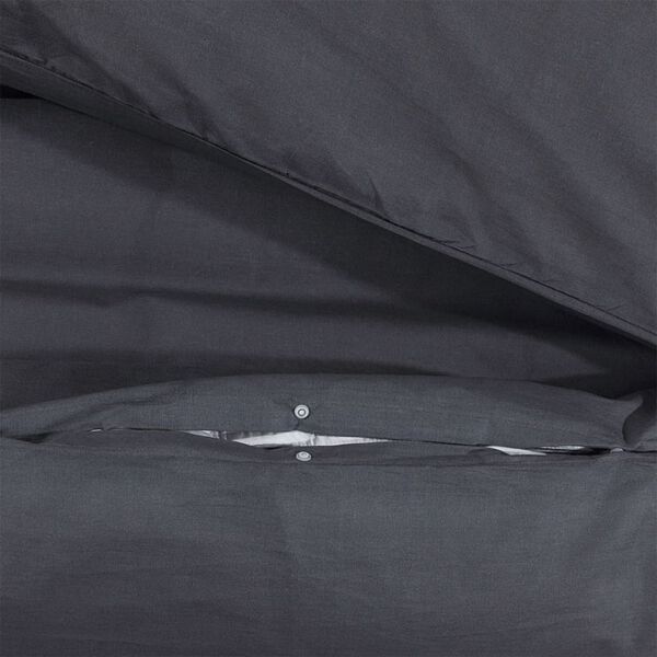 vidaXL Duvet Cover Set Black 100% Cotton