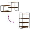 vidaXL Wall Shelf Set of 4 Smoked Oak Engineered wood 23.6x19.7x0.6 in