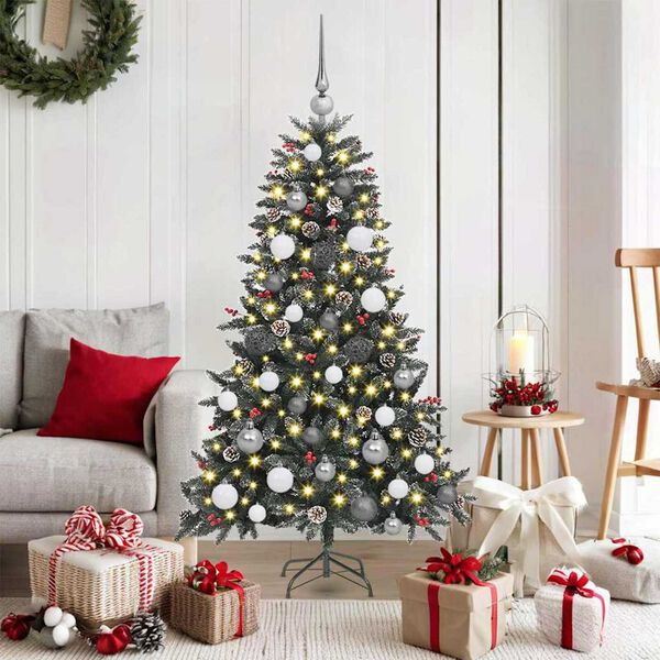 vidaXL Artificial Christmas Tree with 150 LEDs Green 59.06 in