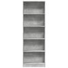 vidaXL Bookcase Concrete Grey Engineered Wood Tall Bookcase