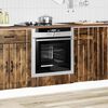 vidaXL Oven Cabinet Smoked Oak Engineered Wood Compact Adjustable Feet