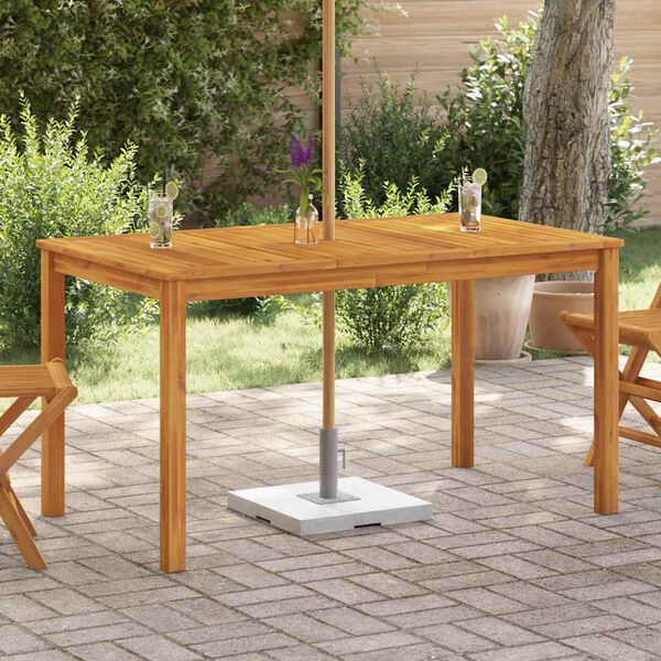 vidaXL Garden Table Varied wood tones Solid Acacia Wood Medium Durable