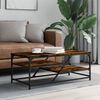 vidaXL Coffee Table Smoked Oak Engineered Wood, Metal Medium