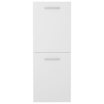 vidaXL Bathroom Cabinet White 11.8"x11.8"x31.5" Engineered Wood
