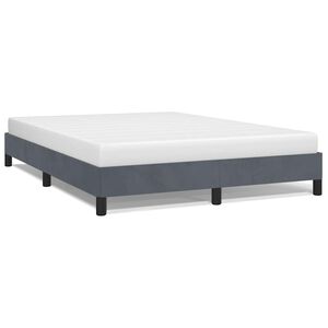 vidaXL Bed Frame Dark Grey Velvet Full Size Durable Bed Frame