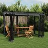 vidaXL Gazebo with Mesh Walls Anthracite 9.8'x9.8' Steel