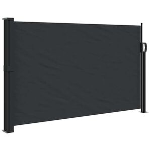 vidaXL Retractable Side Awning Black Polyester 46.1x118.1 in Retractable