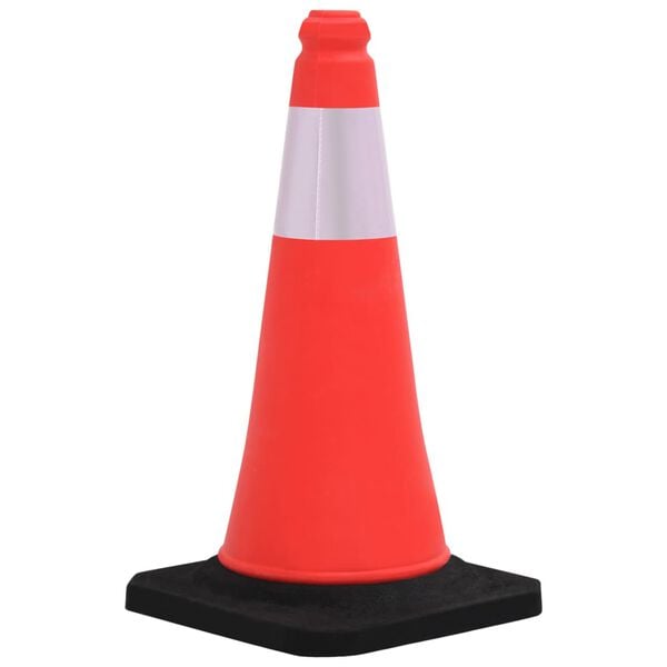 vidaXL Reflective Traffic Cones with Heavy Bases 10 pcs 19.7 "