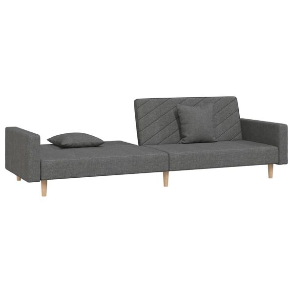 vidaXL Sofa Bed Dark Gray Fabric (100% polyester), wood, plastic, foam
