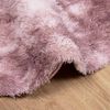 vidaXL Shaggy Rug Dusty Pink 100% Polyester 63 in Round Foldable