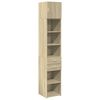 vidaXL Slim Storage Cabinet Sonoma Oak Engineered Wood Slim
