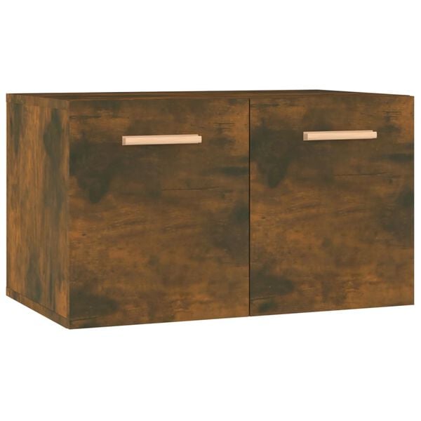 vidaXL Floating Cabinet Smoked Oak Engineered Wood Cabinet Rectangular