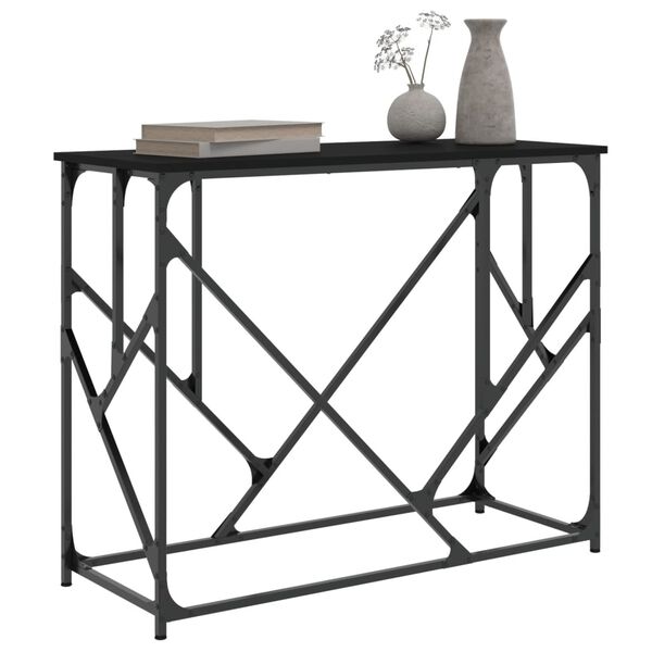 vidaXL Console Table Black Engineered wood 39.4 in x 15.7 in x 31.5 in