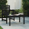 vidaXL Garden Table Black Solid Pine Wood Medium Lightweight