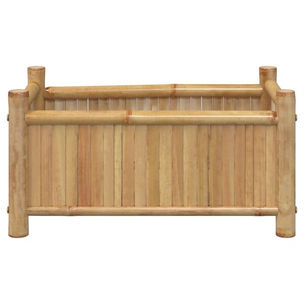 vidaXL Planter Natural Bamboo 19.7 x 11.8 x 9.8 in Decorative Inlays
