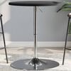 vidaXL Bar Table Black Engineered wood, Chromed steel Standard Bar Table