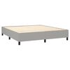 vidaXL Box Spring Bed with Mattress Light Gray 72"x83.9" California King Fabric