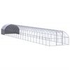 vidaXL Chicken Coop Silver, Silver Grey Galvanized Steel, Polyethylene