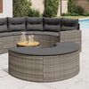 vidaXL Garden Footstool Grey PE rattan, Polyester, Powder-coated steel