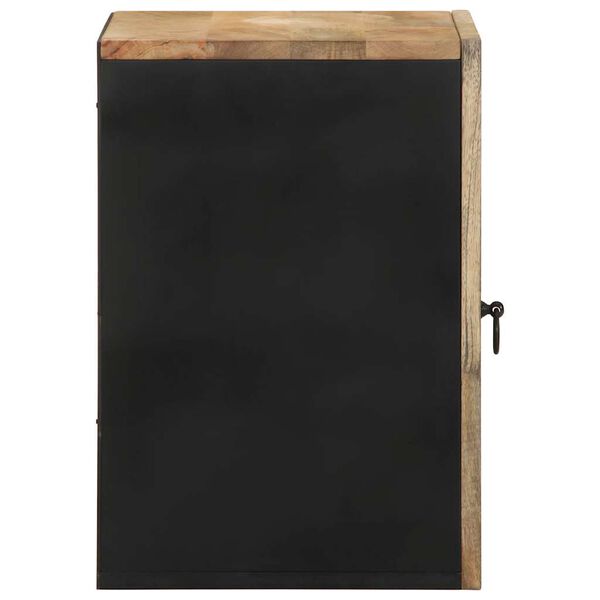 vidaXL Bathroom Sink Cabinet Black Solid Mango Wood Medium