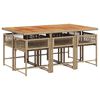 vidaXL Garden Dining Set Beige and Brown