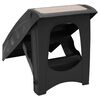 vidaXL Dog Stair Black PP (polypropylene), felt Medium Foldable