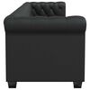 vidaXL Sofa Black Artificial leather, Wood Large Durable Sofa