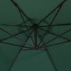 vidaXL Hanging Parasol Green Polyester fabric, Metal 118.1 in diameter