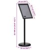 vidaXL Poster Stands 2 pcs Black 32.5 x 24 x 78 cm Aluminium alloy