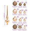 vidaXL 111 Piece Christmas Bauble Set Rose Gold Polystyrene