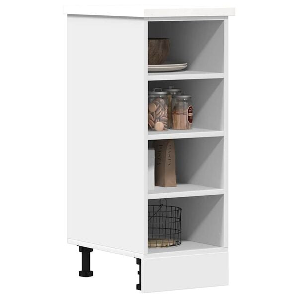 vidaXL Bottom Cabinet White Engineered Wood 11.8x17.5x32.1 in