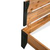 vidaXL Bed Frame with 2 Nightstands Solid Acacia Wood Steel 76"x79.9"