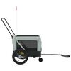 vidaXL Pet Bike Trailer Grey and black Oxford fabric, iron, PVC Medium