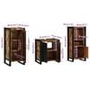 vidaXL Bathroom Furniture Set 3 pcs Multicolour Solid Reclaimed Wood
