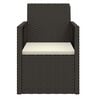 vidaXL Garden Armchair Black, Cream White