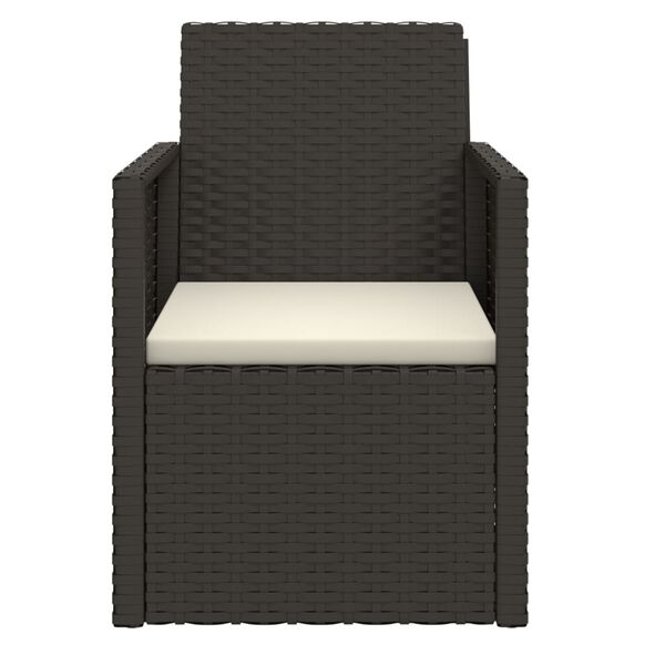vidaXL Garden Armchair Black, Cream White